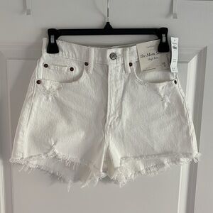 Abercrombie & Fitch White Jean Shorts